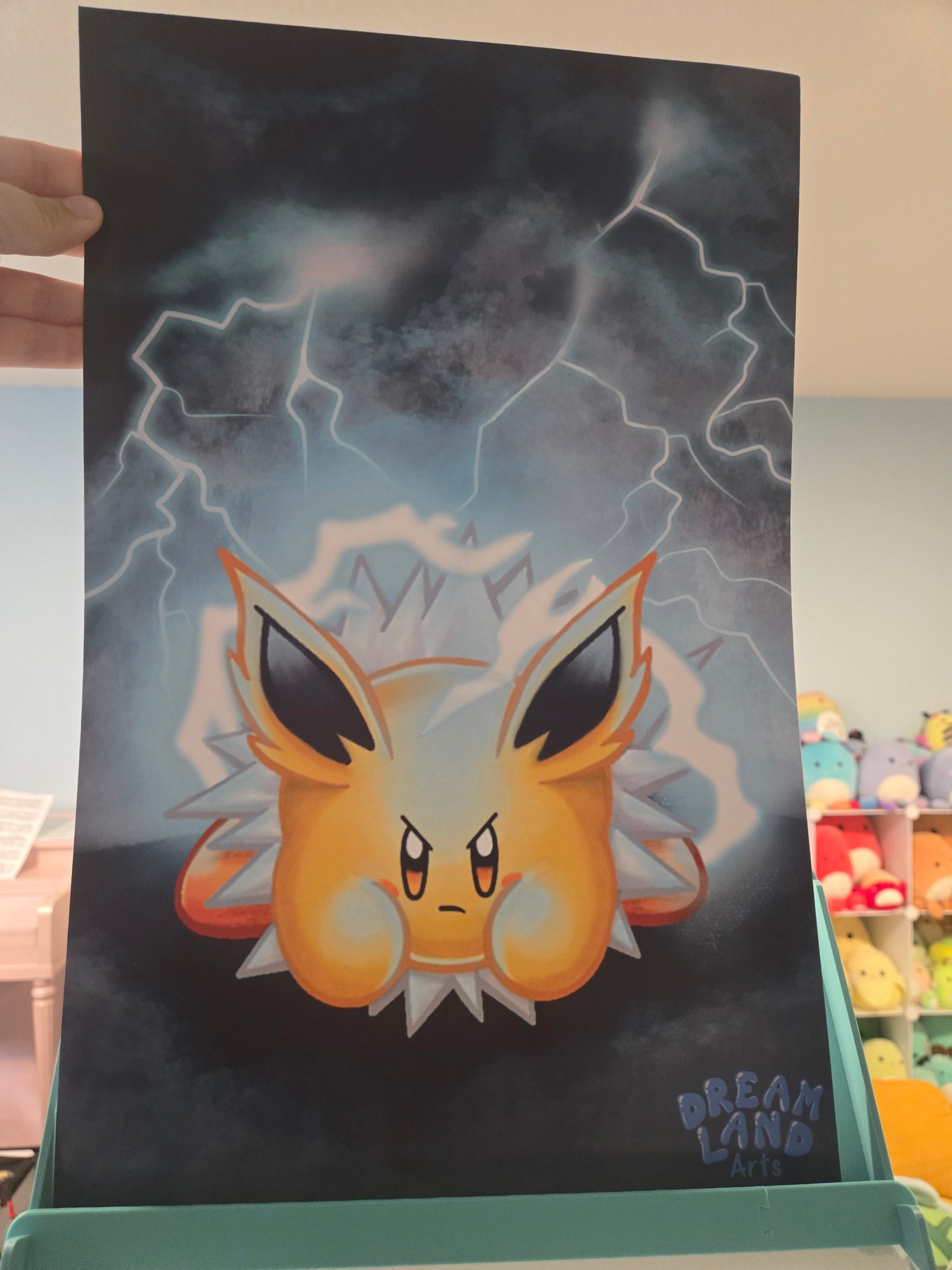 Jolteon Kirby "Kirbeon" Art Print
