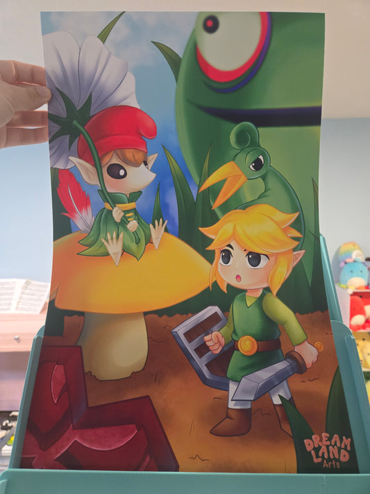 Legend of Zelda Minish Cap Art Print 11x17