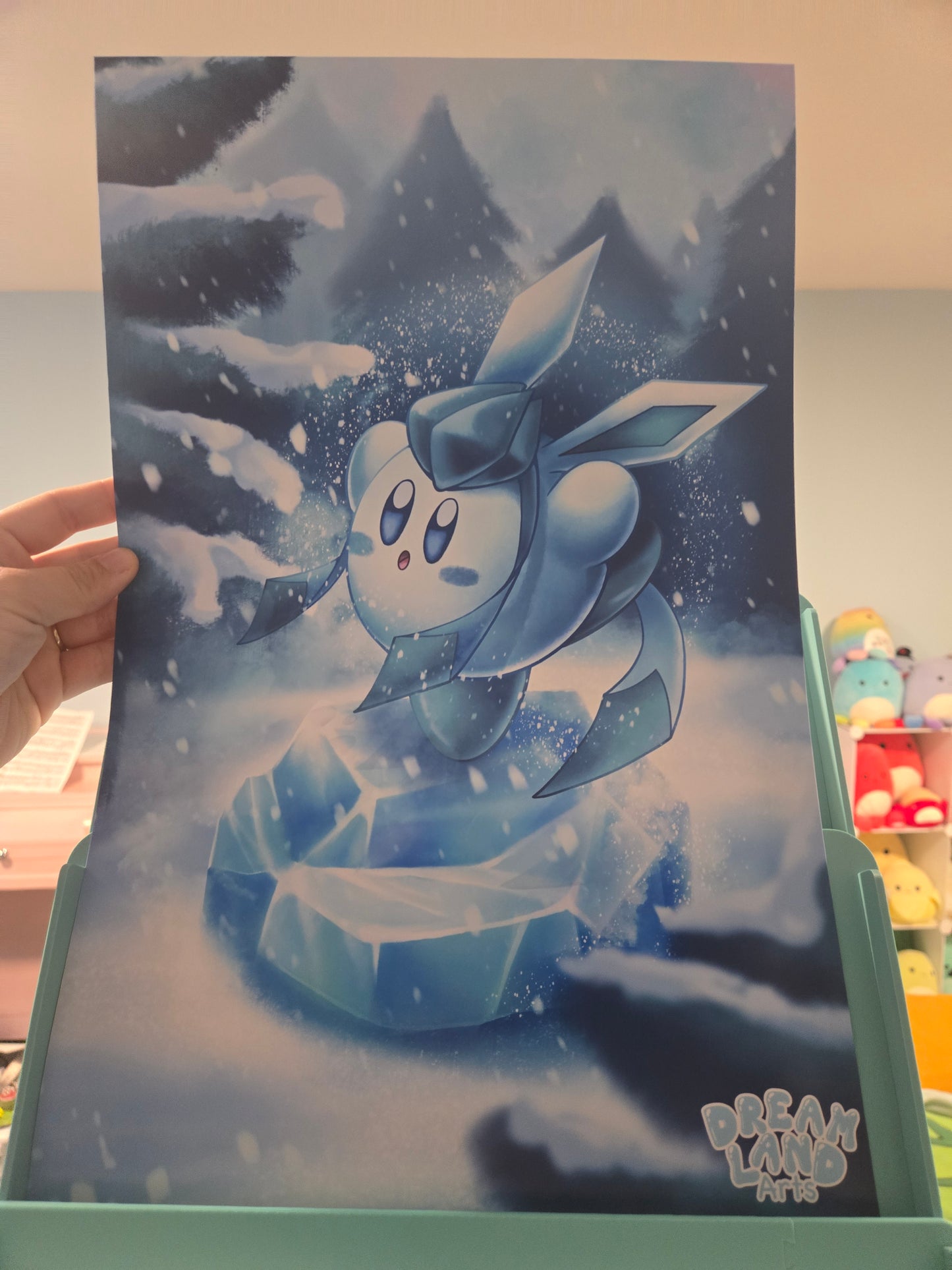 Glaceon Kirby "Kirbeon" Art Print