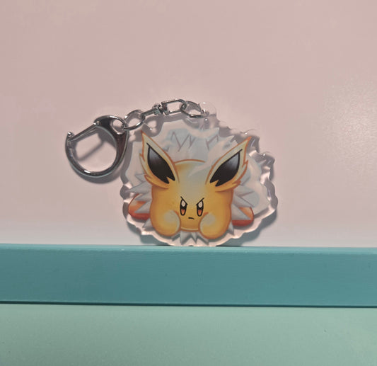 Jolteon Kirby "Kirbeon" Double Sided Epoxy Keychain