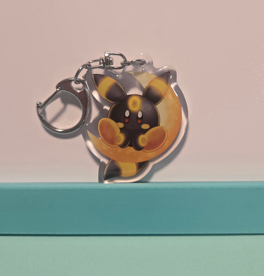 Umbreon Kirby "Kirbeon" Double Sided Epoxy Keychain