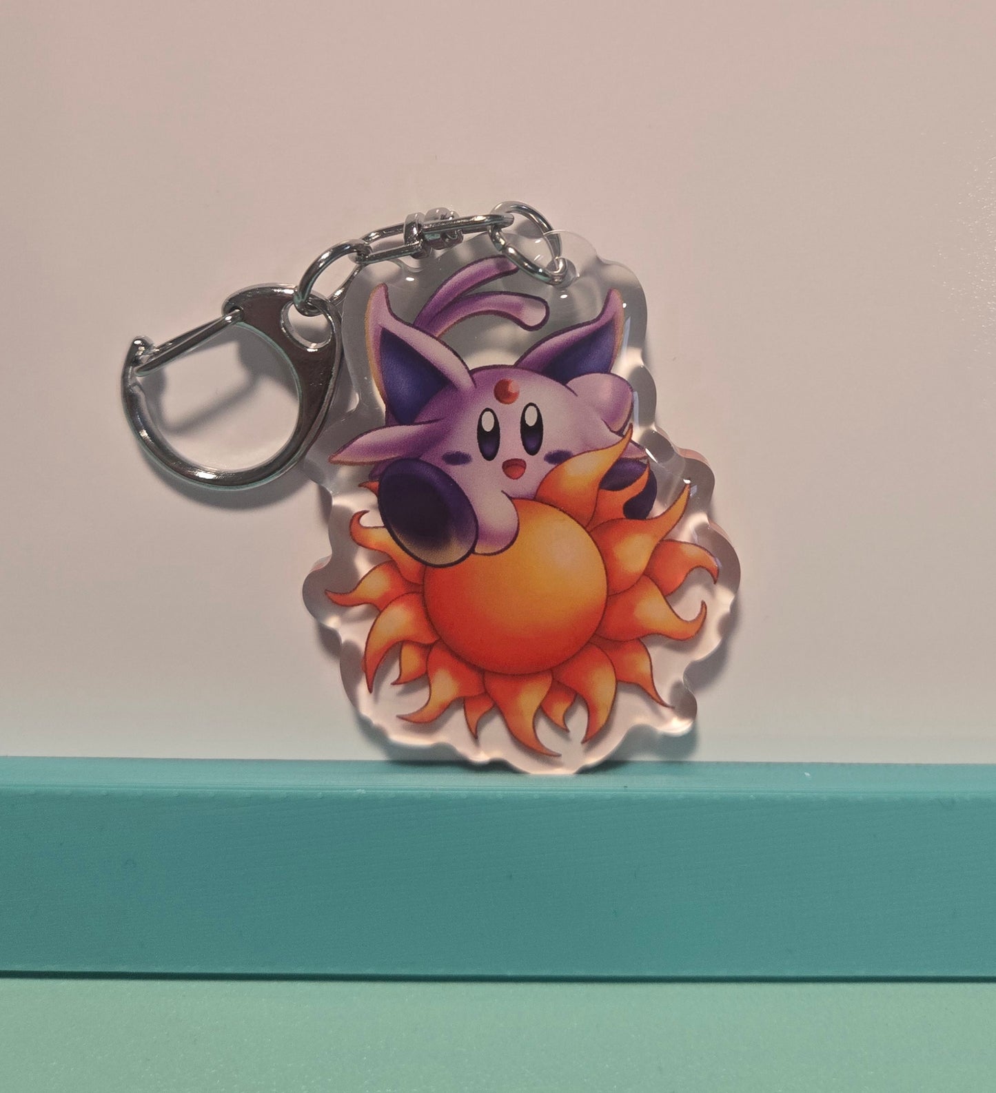 Espeon Kirby "Kirbeon" Double Sided Epoxy Keychain