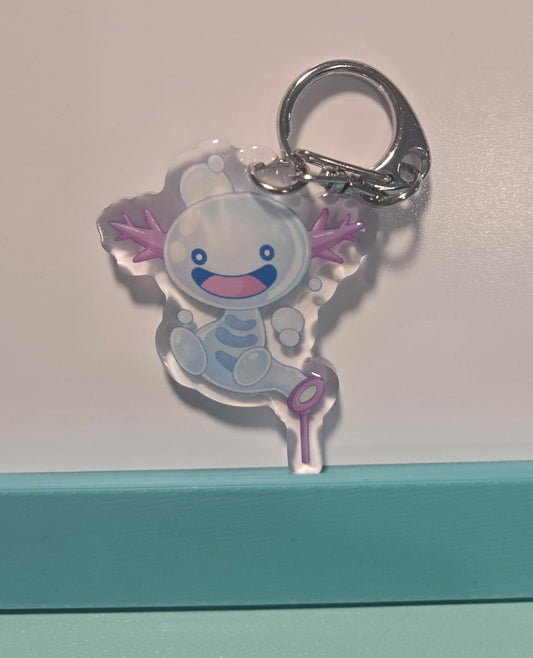 Bubble Wooper Pokemon Epoxy Keychain