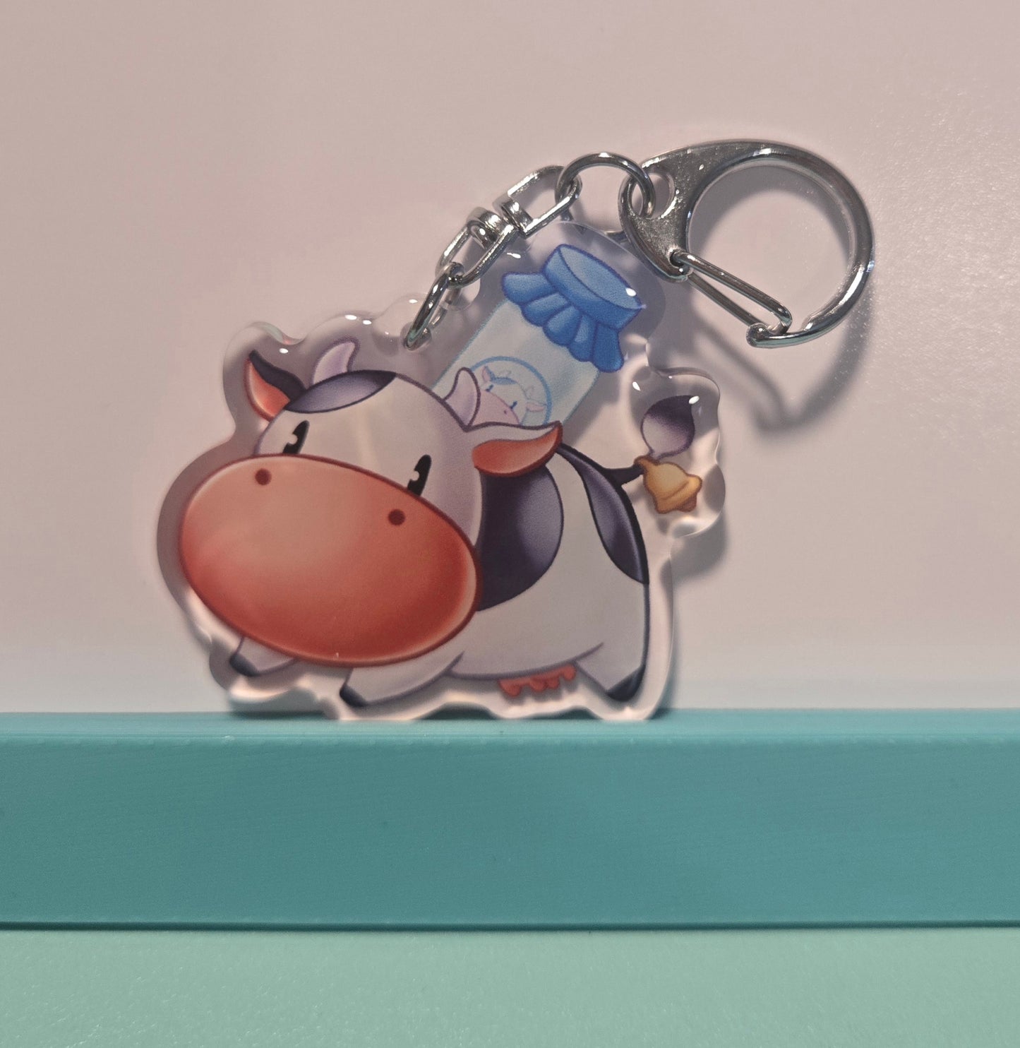 Cow Story of Seasons Epoxy Keychain