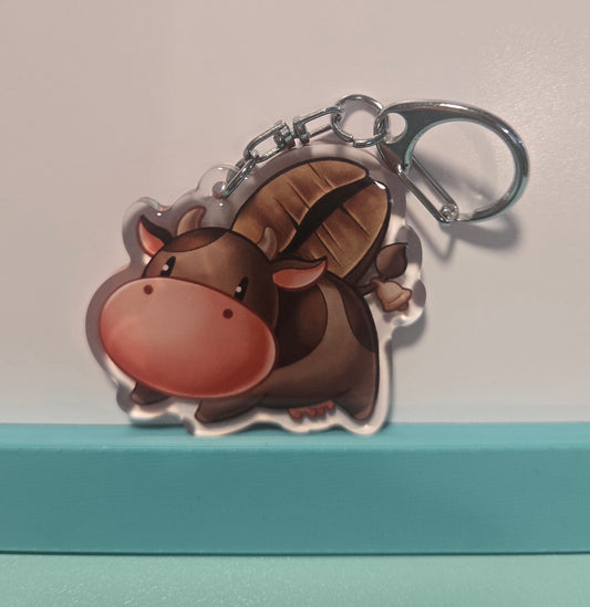 Coffee Cow Story of Seasons Epoxy Keychain