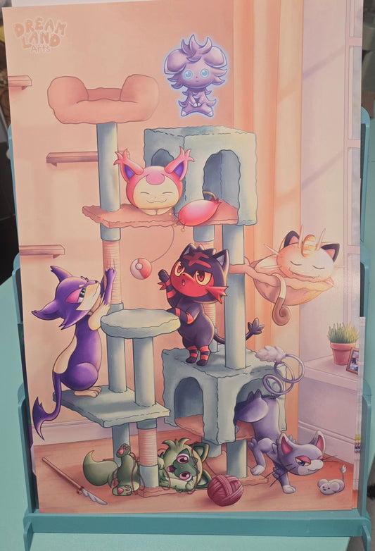 Pokemon Cats Art Print