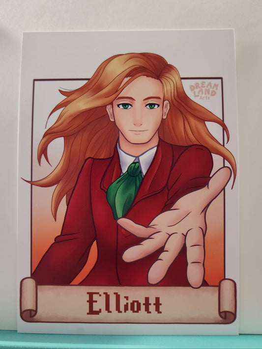 Elliot Stardew Valley Bachelor Art Print 5x7