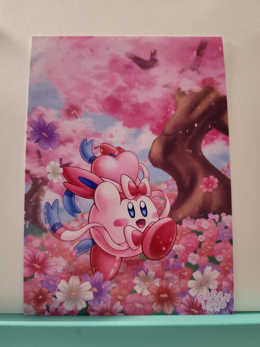 Sylveon Kirby "Kirbeon" Art Print