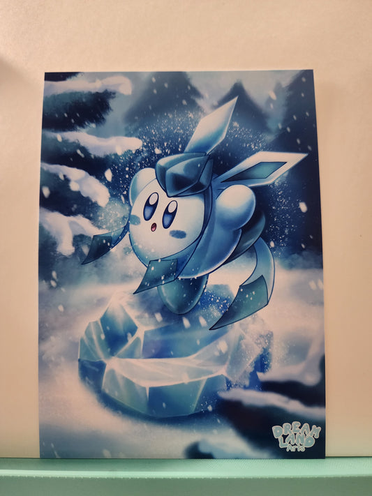 Glaceon Kirby "Kirbeon" Art Print