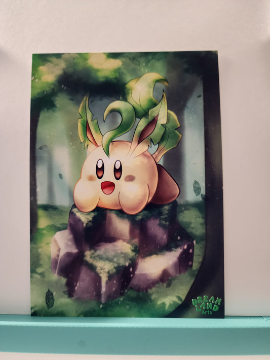 Leafeon Kirby "Kirbeon" Art Print