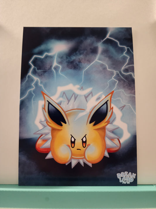 Jolteon Kirby "Kirbeon" Art Print