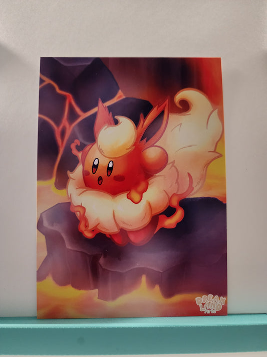Flareon Kirby "Kirbeon" Art Prints