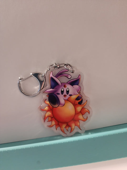 Espeon Kirby "Kirbeon" Epoxy Keychain