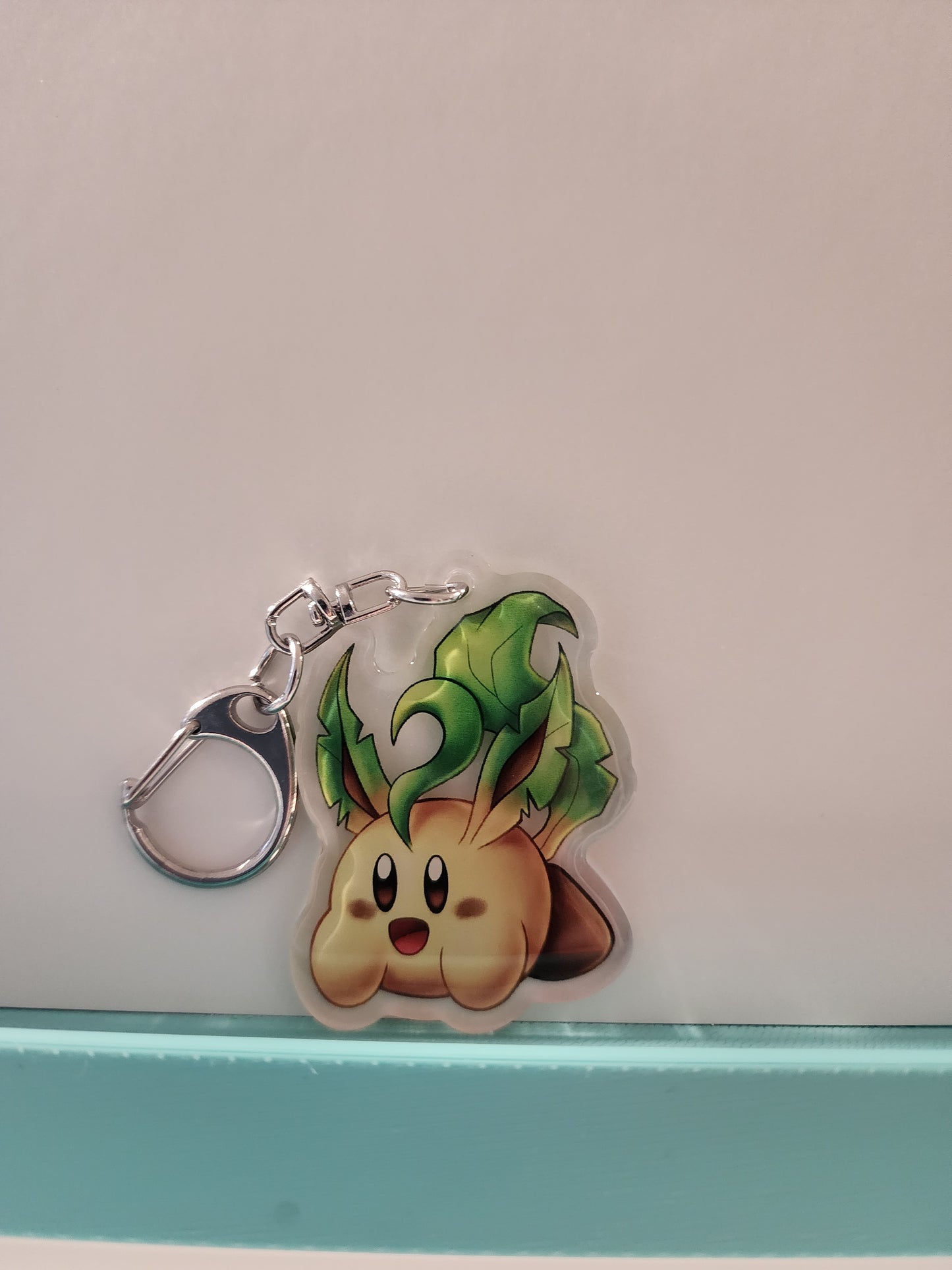 Leafeon Kirby "Kirbeon" Keychain